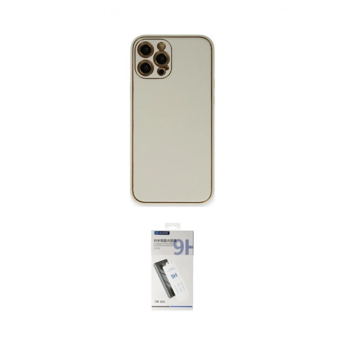 MARSİLYAN™- iPhone 12 Pro Max Kılıf Yadigar Klasik - Şeffaf Uv Polymer Nano Ekran Koruyucu