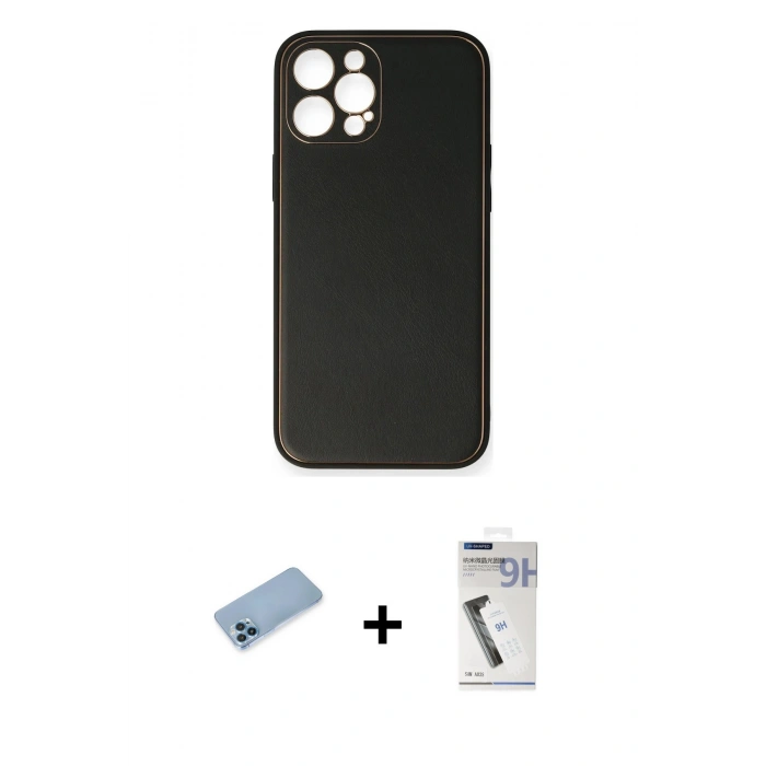 MARSİLYAN™- iPhone 12 Pro Max Kılıf Yadigar Klasik - Şeffaf Uv Polymer Nano Ekran Koruyucu + Shine Kamera Lens Koruma Cam - MI