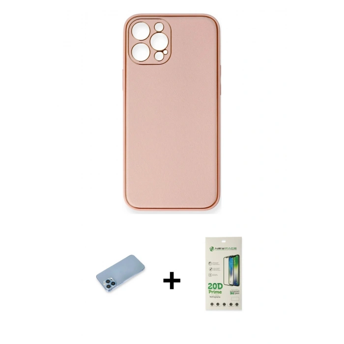MARSİLYAN™- iPhone 12 Pro Max Kılıf Yadigar Klasik - Siyah 20D Premium Cam Ekran Koruyucu + Shine Kamera Lens Koruma Cam - MI