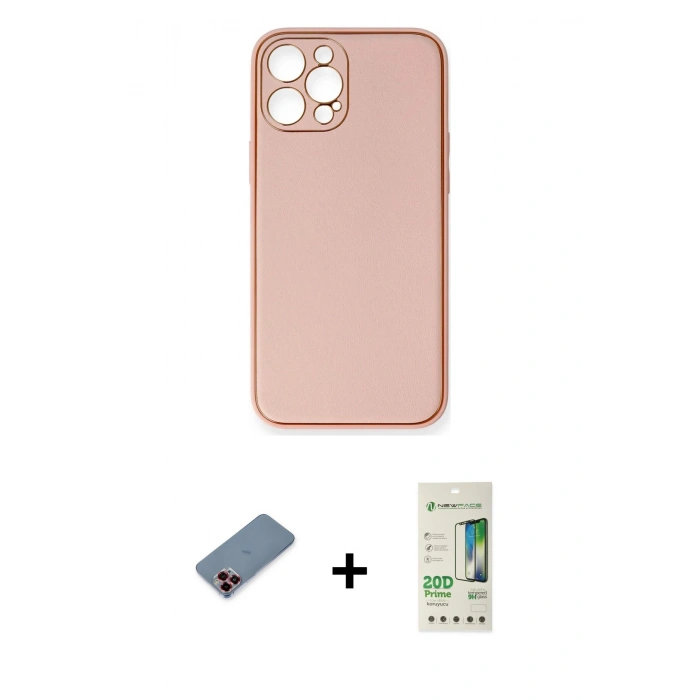 MARSİLYAN™- iPhone 12 Pro Max Kılıf Yadigar Klasik - Siyah 20D Premium Cam Ekran Koruyucu + Metal Kamera Lens Koruma Cam - KI