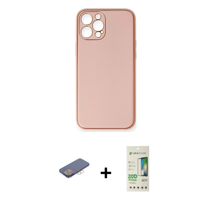 MARSİLYAN™- iPhone 12 Pro Max Kılıf Yadigar Klasik - Siyah 20D Premium Cam Ekran Koruyucu + Renkli Kamera Lens Koruma Cam - PE