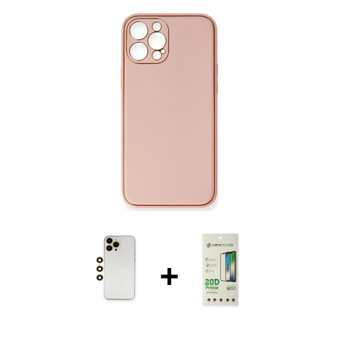 MARSİLYAN™- iPhone 12 Pro Max Kılıf Yadigar Klasik - Siyah 20D Premium Cam Ekran Koruyucu + Shine Kamera Lens - GD
