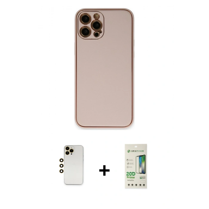 MARSİLYAN™- iPhone 12 Pro Max Kılıf Yadigar Klasik - Siyah 20D Premium Cam Ekran Koruyucu + Shine Kamera Lens - GD