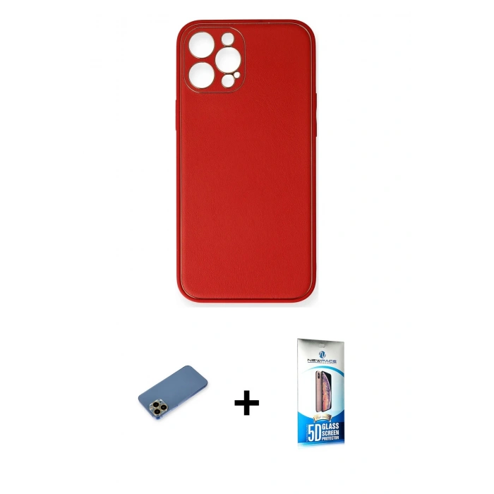 MARSİLYAN™- iPhone 12 Pro Max Kılıf Yadigar Klasik - Siyah 5D Eko Cam Ekran Koruyucu + Shine Kamera Lens Koruma Cam - GD