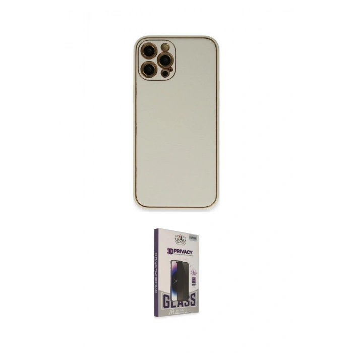 MARSİLYAN™- iPhone 12 Pro Max Kılıf Yadigar Klasik - Siyah Bilvis Hayalet Cam Ekran Koruyucu