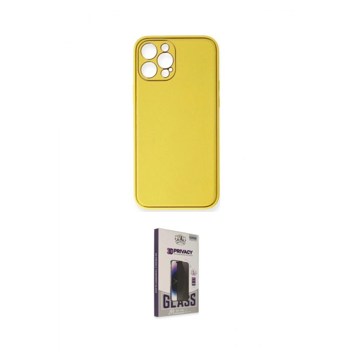 MARSİLYAN™- iPhone 12 Pro Max Kılıf Yadigar Klasik - Siyah Bilvis Hayalet Cam Ekran Koruyucu