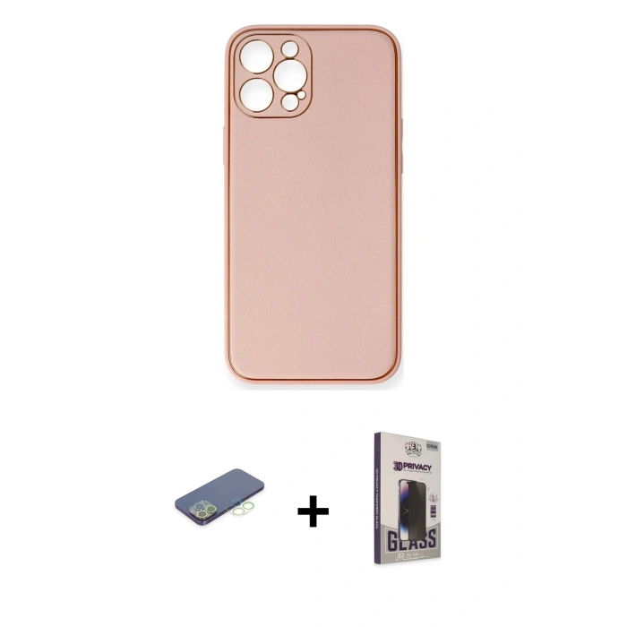 MARSİLYAN™- iPhone 12 Pro Max Kılıf Yadigar Klasik - Siyah Bilvis Hayalet Cam Ekran Koruyucu + Renkli Kamera Lens Koruma Cam - YL