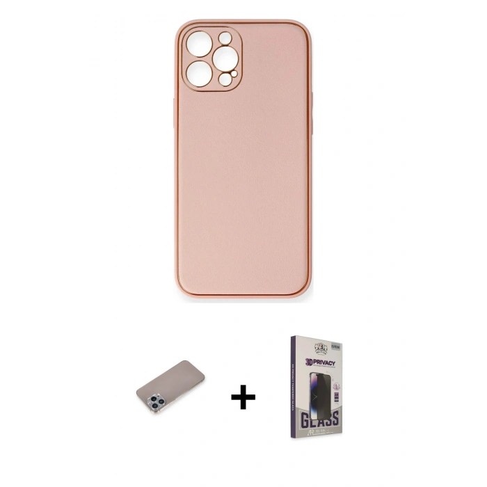MARSİLYAN™- iPhone 12 Pro Max Kılıf Yadigar Klasik - Siyah Bilvis Hayalet Cam Ekran Koruyucu + Shine Kamera Lens Koruma Cam - SABE