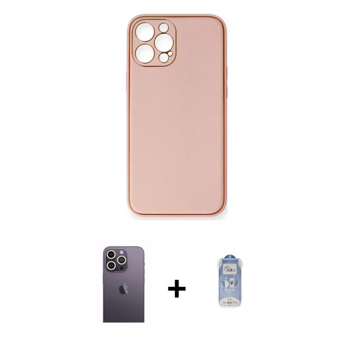 MARSİLYAN™- iPhone 12 Pro Max Kılıf Yadigar Klasik - Siyah Joko Magic 5D Cam + Neon Fosforlu Kamera Lens - BZ