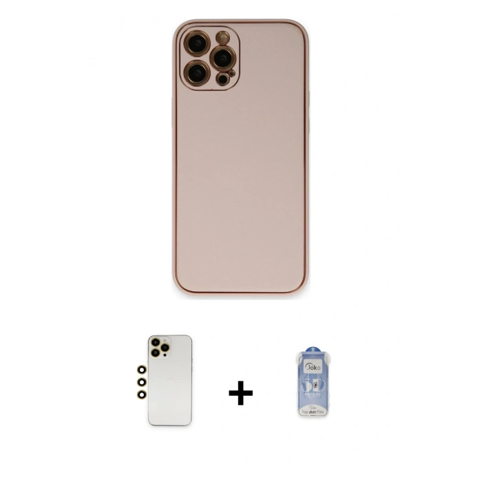 MARSİLYAN™- iPhone 12 Pro Max Kılıf Yadigar Klasik - Siyah Joko Magic 5D Cam + Shine Kamera Lens - GD