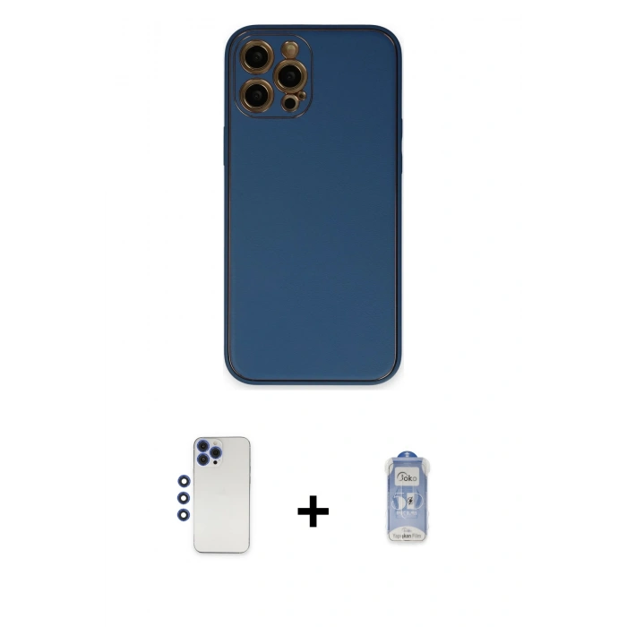 MARSİLYAN™- iPhone 12 Pro Max Kılıf Yadigar Klasik - Siyah Joko Magic 5D Cam + Shine Kamera Lens - LT