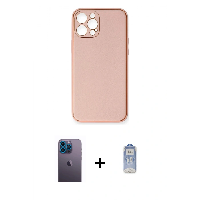 MARSİLYAN™- iPhone 12 Pro Max Kılıf Yadigar Klasik - Siyah Joko Magic 5D Cam + Neon Fosforlu Kamera Lens - MI