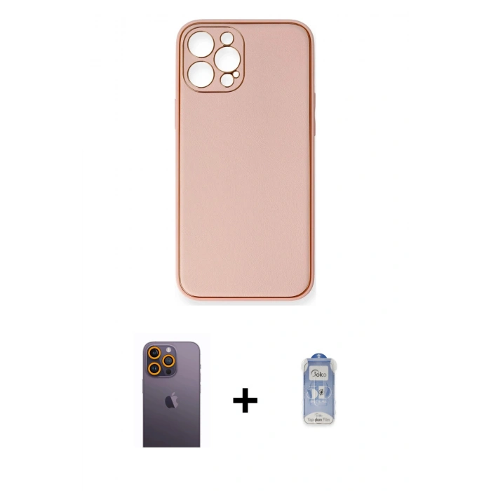 MARSİLYAN™- iPhone 12 Pro Max Kılıf Yadigar Klasik - Siyah Joko Magic 5D Cam + Neon Fosforlu Kamera Lens - SI