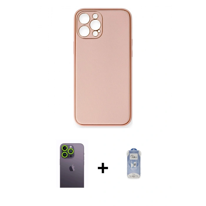MARSİLYAN™- iPhone 12 Pro Max Kılıf Yadigar Klasik - Siyah Joko Magic 5D Cam + Neon Fosforlu Kamera Lens - YL