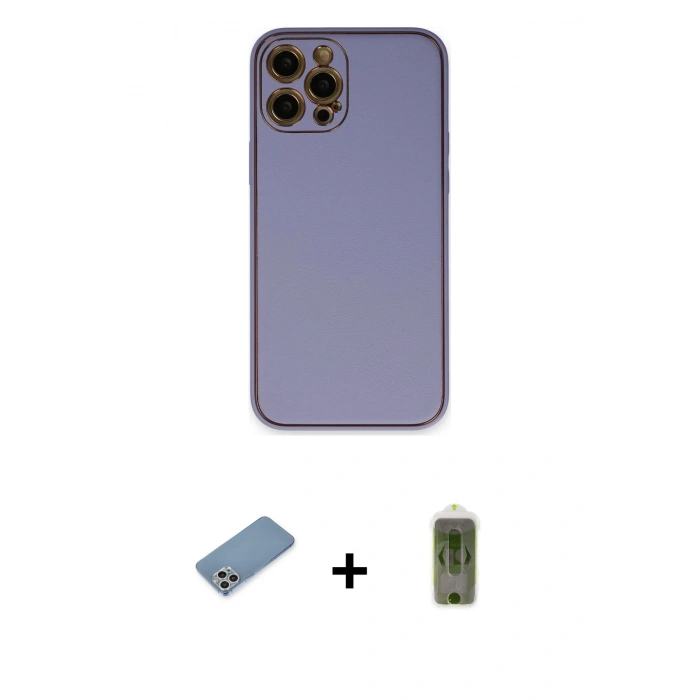 MARSİLYAN™- iPhone 12 Pro Max Kılıf Yadigar Klasik - Siyah Joko Magic 5D Hayalet Cam + Shine Kamera Lens Koruma Cam - GS