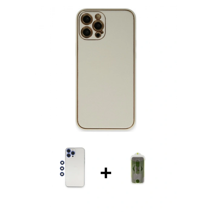 MARSİLYAN™- iPhone 12 Pro Max Kılıf Yadigar Klasik - Siyah Joko Magic 5D Hayalet Cam + Shine Kamera Lens - LT