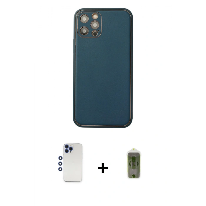 MARSİLYAN™- iPhone 12 Pro Max Kılıf Yadigar Klasik - Siyah Joko Magic 5D Hayalet Cam + Shine Kamera Lens - LT