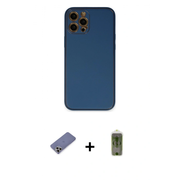 MARSİLYAN™- iPhone 12 Pro Max Kılıf Yadigar Klasik - Siyah Joko Magic 5D Hayalet Cam + Metal Kamera Lens Koruma Cam - GD