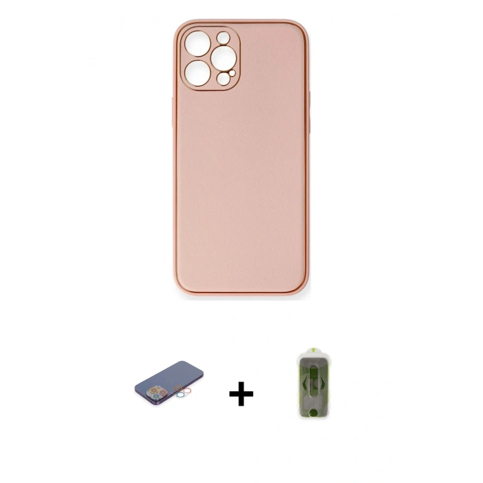 MARSİLYAN™- iPhone 12 Pro Max Kılıf Yadigar Klasik - Siyah Joko Magic 5D Hayalet Cam + Renkli Kamera Lens Koruma Cam - PE