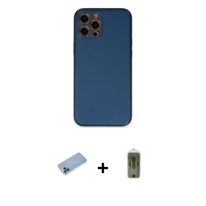 MARSİLYAN™- iPhone 12 Pro Max Kılıf Yadigar Klasik - Siyah Joko Magic 5D Hayalet Cam + Shine Kamera Lens Koruma Cam - MI