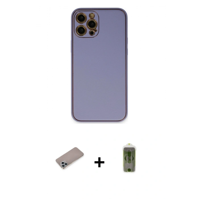 MARSİLYAN™- iPhone 12 Pro Max Kılıf Yadigar Klasik - Siyah Joko Magic 5D Hayalet Cam + Shine Kamera Lens Koruma Cam - SABE