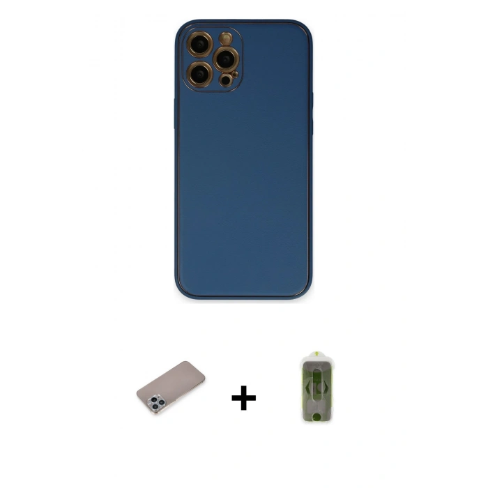 MARSİLYAN™- iPhone 12 Pro Max Kılıf Yadigar Klasik - Siyah Joko Magic 5D Hayalet Cam + Shine Kamera Lens Koruma Cam - SABE