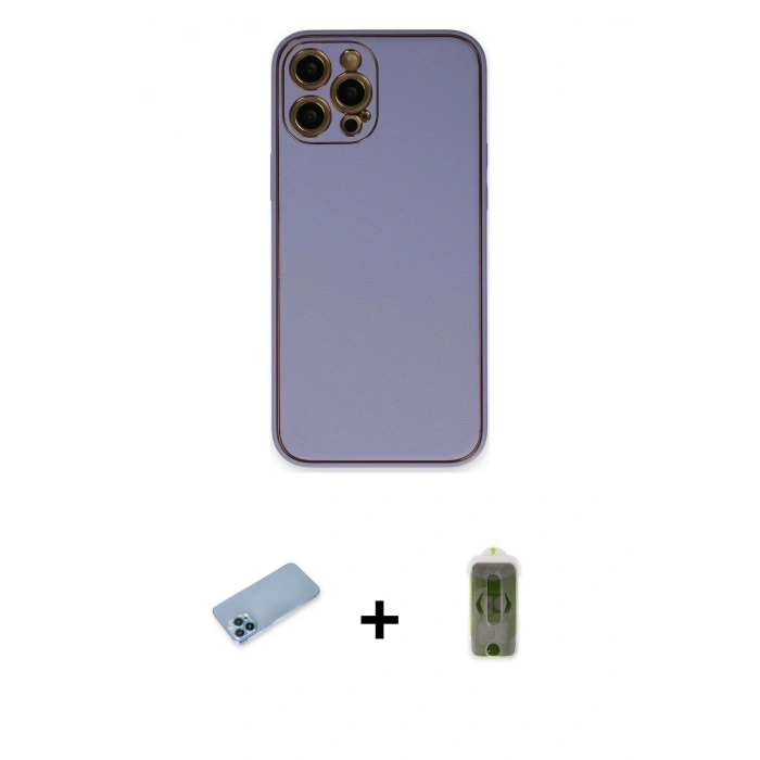 MARSİLYAN™- iPhone 12 Pro Max Kılıf Yadigar Klasik - Siyah Joko Magic 5D Hayalet Cam + Shine Kamera Lens Koruma Cam - MI