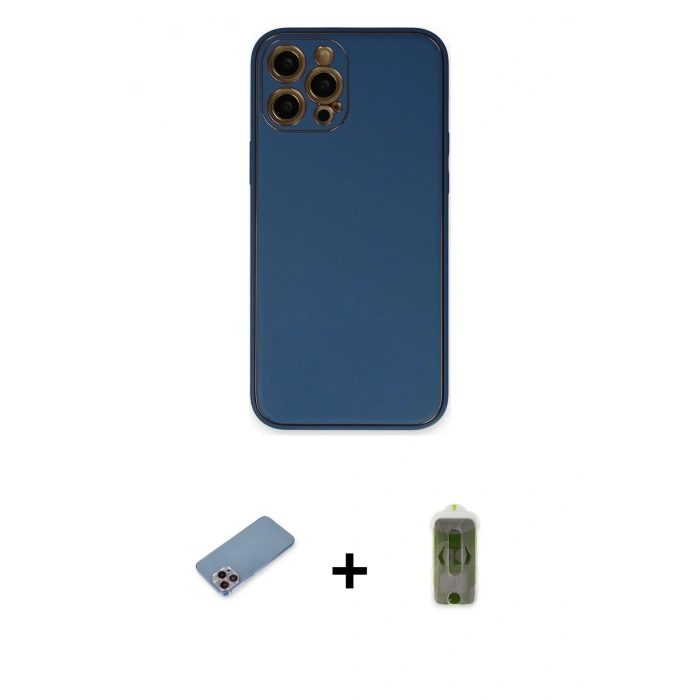 MARSİLYAN™- iPhone 12 Pro Max Kılıf Yadigar Klasik - Siyah Joko Magic 5D Hayalet Cam + Shine Kamera Lens Koruma Cam - PE