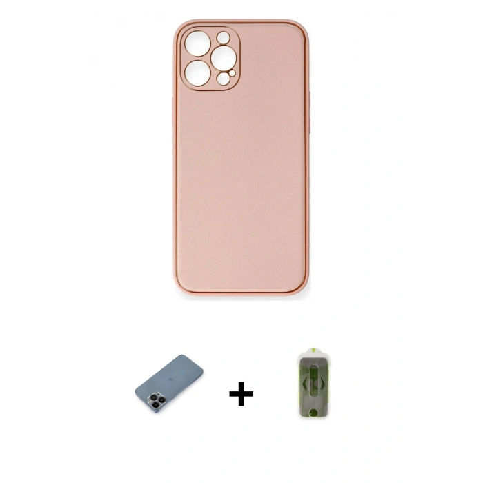 MARSİLYAN™- iPhone 12 Pro Max Kılıf Yadigar Klasik - Siyah Joko Magic 5D Hayalet Cam + Shine Kamera Lens Koruma Cam - SH