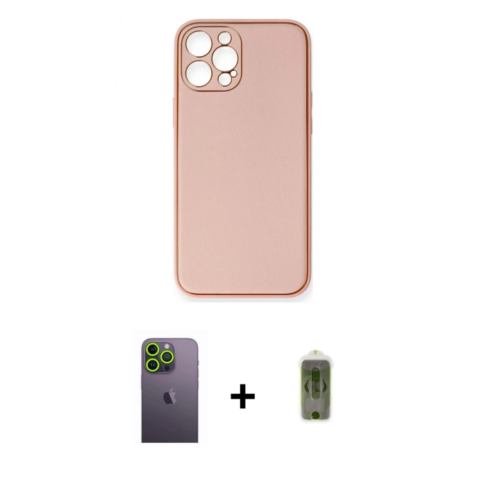 MARSİLYAN™- iPhone 12 Pro Max Kılıf Yadigar Klasik - Siyah Joko Magic 5D Hayalet Cam + Neon Fosforlu Kamera Lens - YL