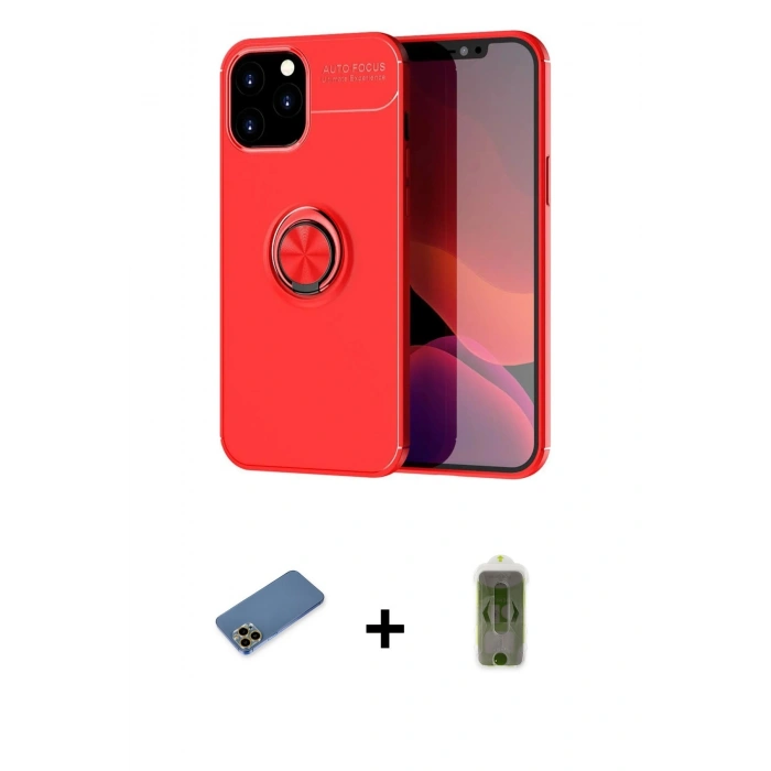 MARSİLYAN™- iPhone 12 Pro Max Kılıf Yankı Form Prime - Siyah Joko Magic 5D Hayalet Cam + Shine Kamera Lens Koruma Cam - GD