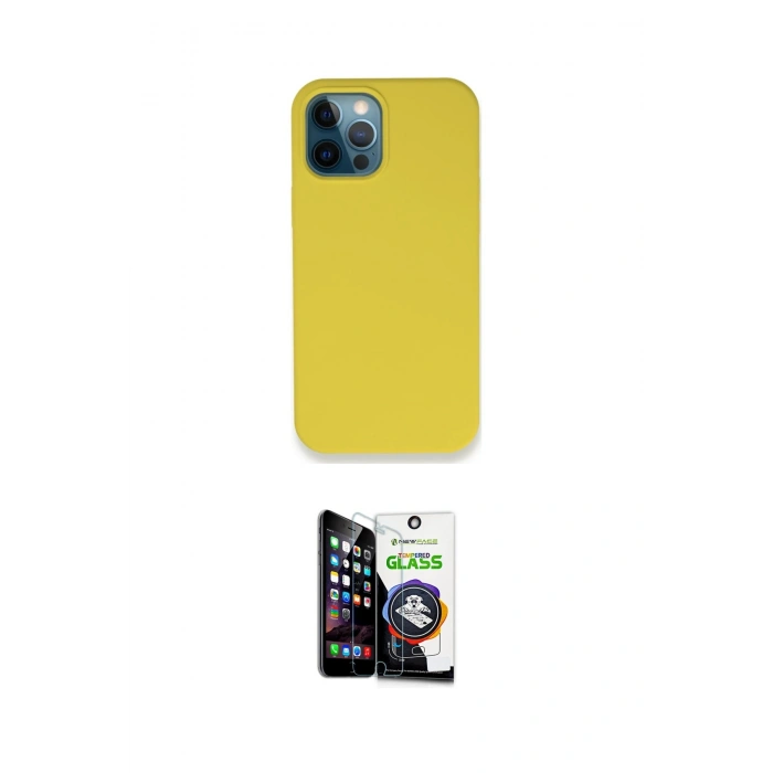MARSİLYAN™- iPhone 12 Pro Max Kılıf Zirve Modern Özel Seri - Şeffaf Temperli Cam Ekran Koruyucu