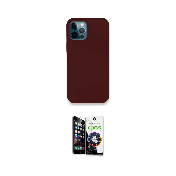 MARSİLYAN™- iPhone 12 Pro Max Kılıf Zirve Modern Özel Seri - Şeffaf Temperli Cam Ekran Koruyucu