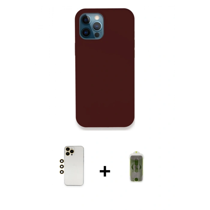 MARSİLYAN™- iPhone 12 Pro Max Kılıf Zirve Modern Özel Seri - Siyah Joko Magic 5D Hayalet Cam + Shine Kamera Lens - GD