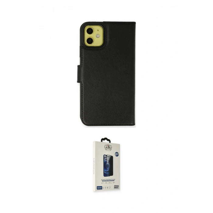 MARSİLYAN™- iPhone 13 Mini Kılıf Siluet Işık Serisi - Siyah Bilvis Hayalet Cam Ekran Koruyucu