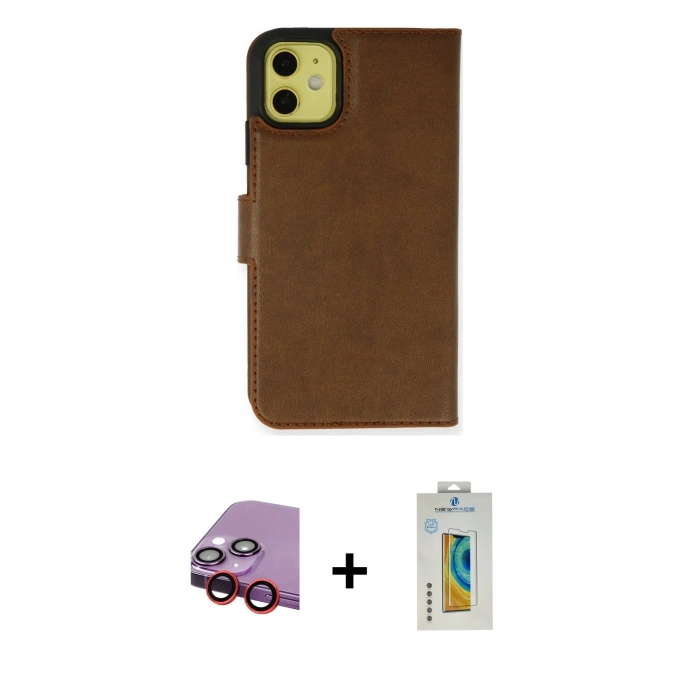 MARSİLYAN™- iPhone 13 Mini Kılıf Siluet Işık Serisi - Siyah Polymer Nano Ekran Koruyucu + Raze Metal Kamera Lens - KI