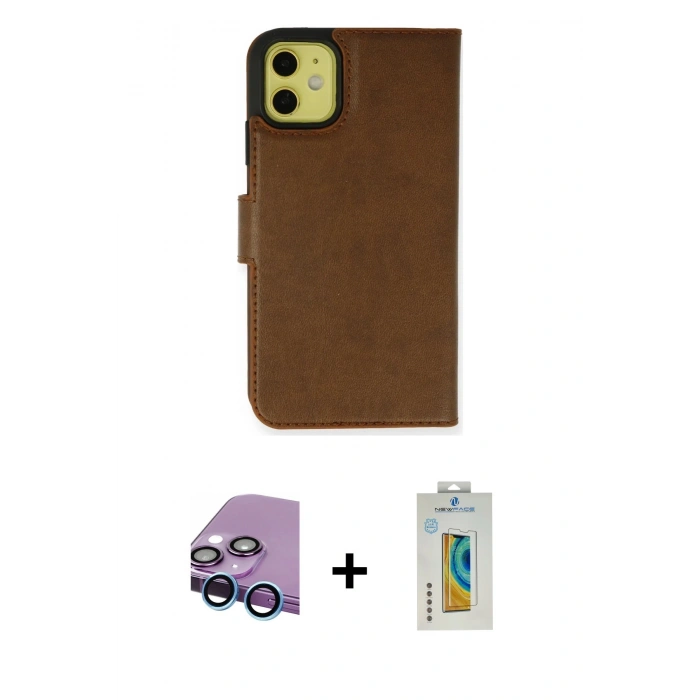 MARSİLYAN™- iPhone 13 Mini Kılıf Siluet Işık Serisi - Siyah Polymer Nano Ekran Koruyucu + Raze Metal Kamera Lens - MI