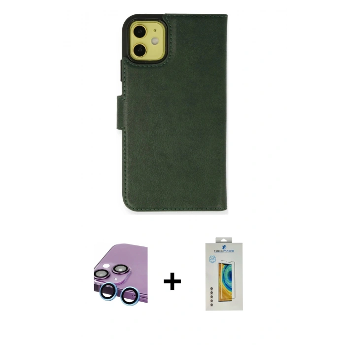 MARSİLYAN™- iPhone 13 Mini Kılıf Siluet Işık Serisi - Siyah Polymer Nano Ekran Koruyucu + Raze Metal Kamera Lens - MI