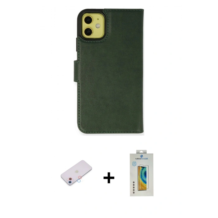 MARSİLYAN™- iPhone 13 Mini Kılıf Siluet Işık Serisi - Siyah Polymer Nano Ekran Koruyucu + Renkli Kamera Lens Koruma Cam - PE