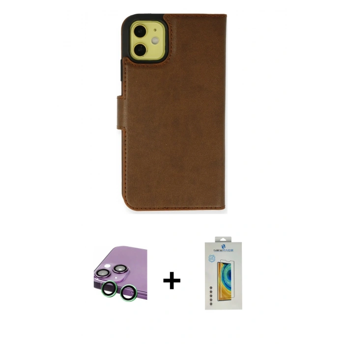 MARSİLYAN™- iPhone 13 Mini Kılıf Siluet Işık Serisi - Siyah Polymer Nano Ekran Koruyucu + Raze Metal Kamera Lens - YL