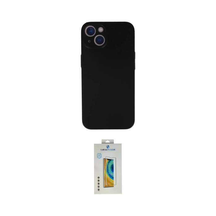 MARSİLYAN™- iPhone 13 Mini Kılıf Yadigar Yansıma Serisi - Siyah Polymer Nano Ekran Koruyucu