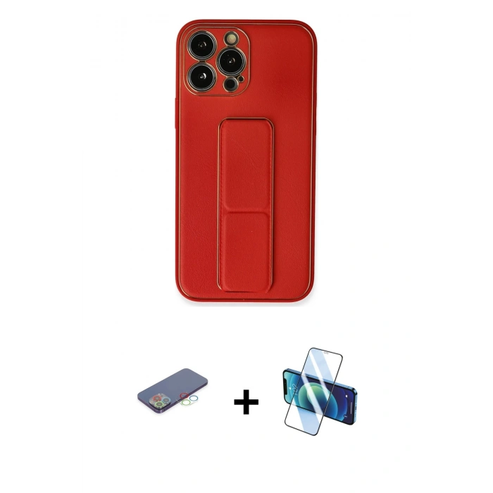 MARSİLYAN™- iPhone 13 Pro Kılıf Akış Doku - Siyah 3D Antistatik Seramik Nano Ekran Koruyucu + Renkli Kamera Lens Koruma Cam - MI