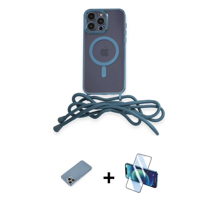 MARSİLYAN™- iPhone 13 Pro Kılıf Eksen Özel Seri - Siyah 3D Antistatik Seramik Nano Ekran Koruyucu + Shine Kamera Lens Koruma Cam - GI