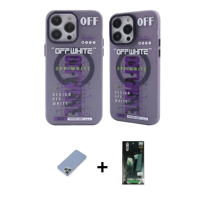 MARSİLYAN™- iPhone 13 Pro Kılıf Nova Doku Koleksiyonu - Şeffaf 360 Full Body Arka Koruyucu + Metal Kamera Lens Koruma Cam - KUYL