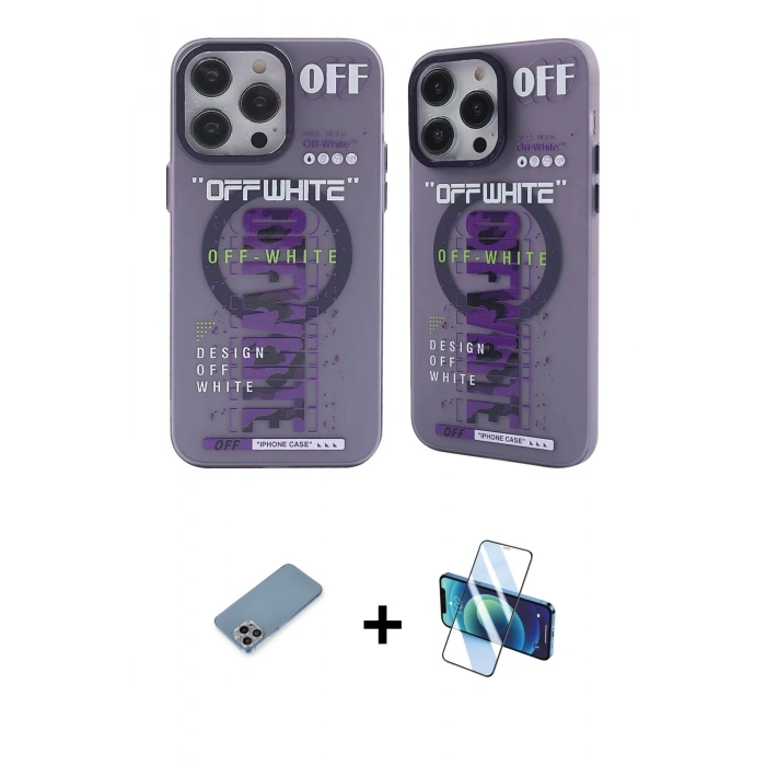 MARSİLYAN™- iPhone 13 Pro Kılıf Nova Doku Koleksiyonu - Siyah 3D Antistatik Seramik Nano Ekran Koruyucu + Shine Kamera Lens Koruma Cam - GI
