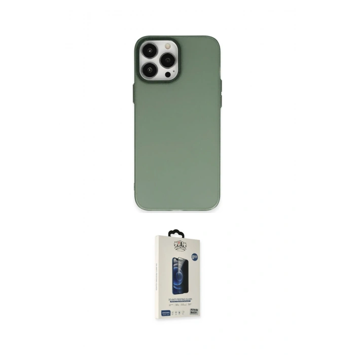 MARSİLYAN™- iPhone 13 Pro Max Kılıf Ahenk Çizgi Prime - Siyah Bilvis Hayalet Cam Ekran Koruyucu