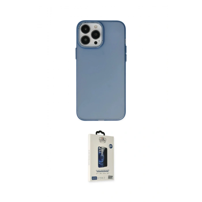 MARSİLYAN™- iPhone 13 Pro Max Kılıf Ahenk Çizgi Prime - Siyah Bilvis Hayalet Cam Ekran Koruyucu
