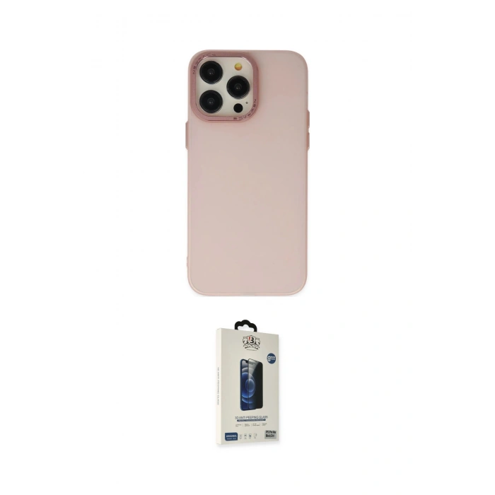 MARSİLYAN™- iPhone 13 Pro Max Kılıf Ahenk Çizgi Prime - Siyah Bilvis Hayalet Cam Ekran Koruyucu