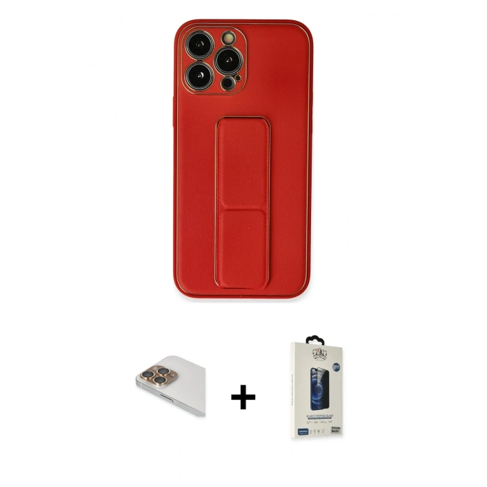 MARSİLYAN™- iPhone 13 Pro Max Kılıf Akış Doku - Siyah Bilvis Hayalet Cam Ekran Koruyucu + Pers Alüminyum Kamera Lens - GD