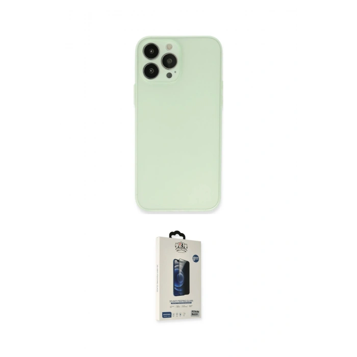 MARSİLYAN™- iPhone 13 Pro Max Kılıf Atlas Minimal Prime - Siyah Bilvis Hayalet Cam Ekran Koruyucu